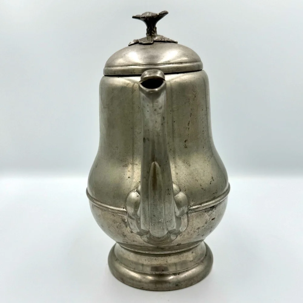 Antique Pewter Coffee Pot Flagg & Homan Cincinnati, Ohio